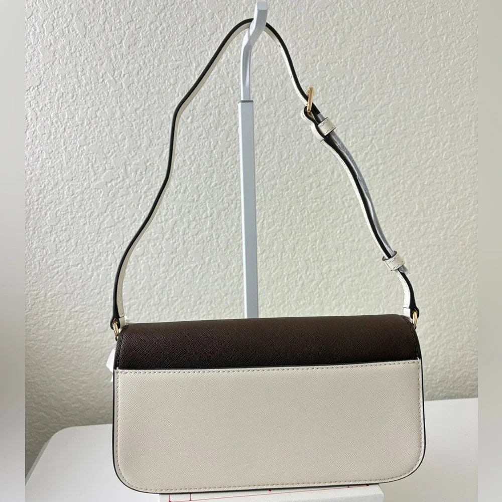 Tory Burch Brown and White Bag